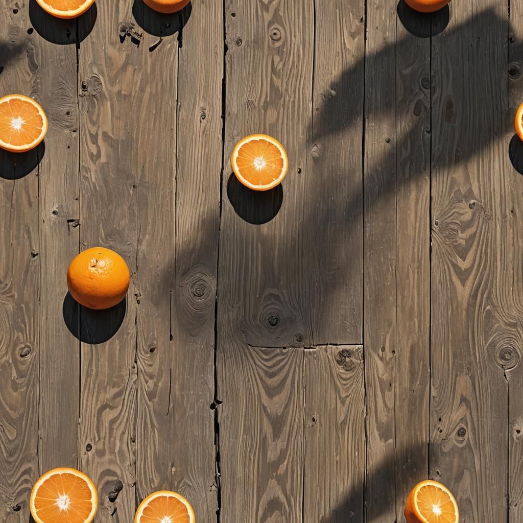 Sliced Orange Still Life in Painterly Style