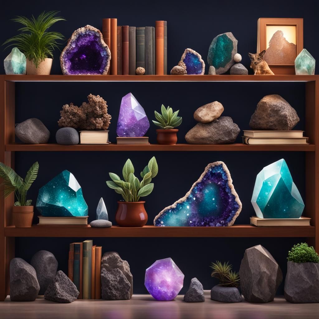 Gemstone and Rock Collection with Dynamic Lighting