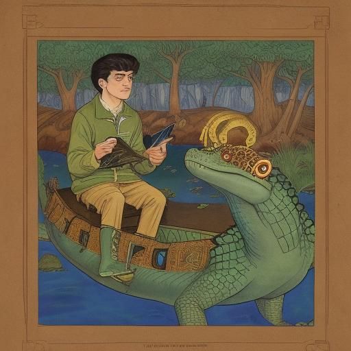 Fantastic Creatures in a Pop-Up Book Illustration