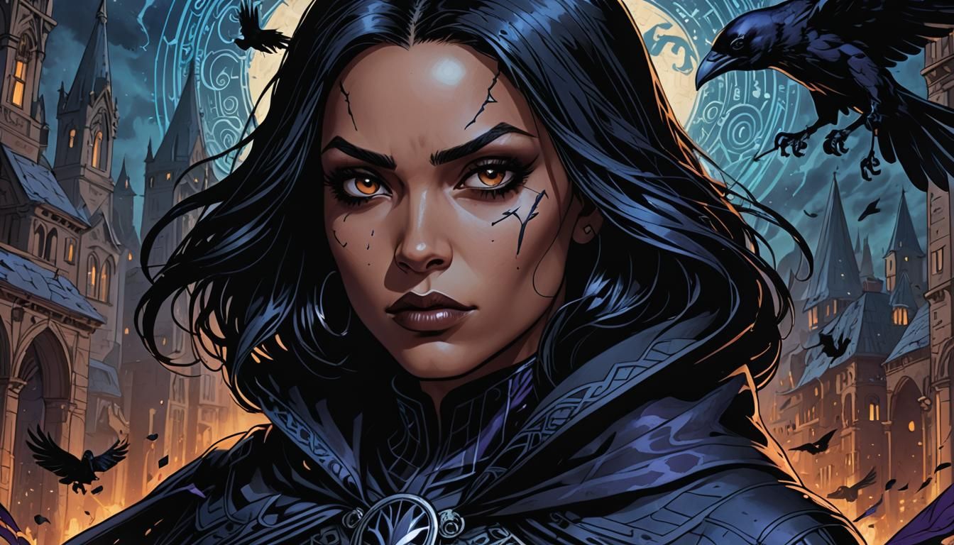 Raven from Teen Titans Comic Book Art