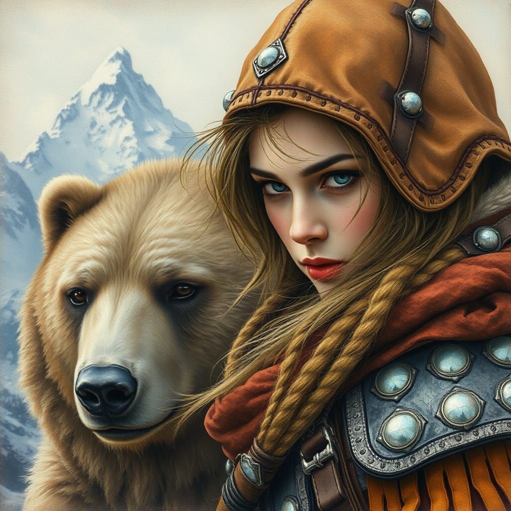 Ethereal Warrior in Worn Leather Armor