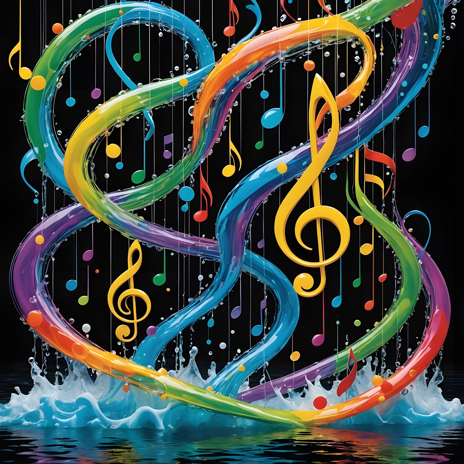 Surreal Synesthesia of Music and Water