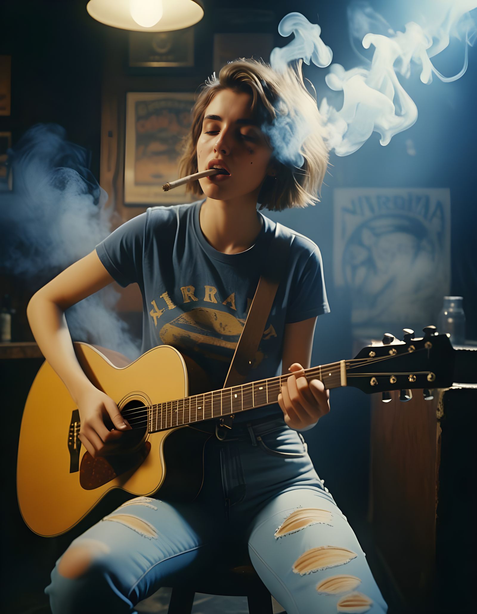 Moody Blues Guitarist in Underground Bar