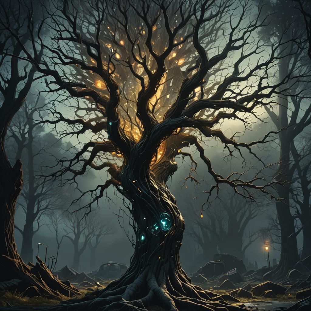 Tree Encased in Glass: Digital Matte Painting