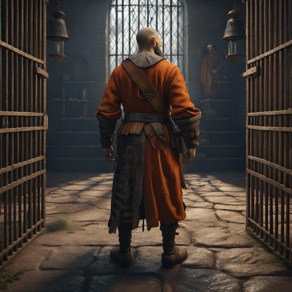17th Century Prisoner: Detailed Matte Painting