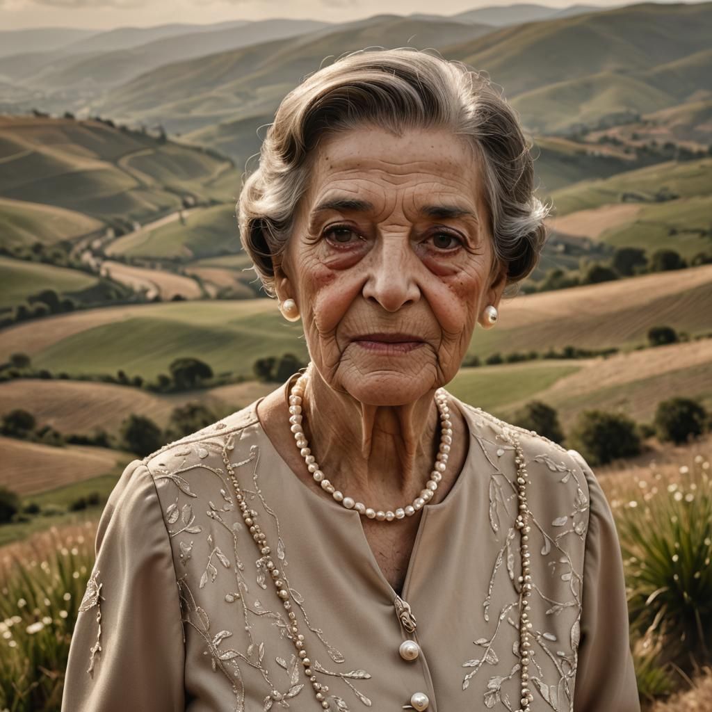 Realistic Portrait of Rosa Esther Alessandri Rodríguez