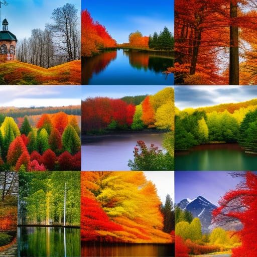 All Seasons Collage in One Intricate Image