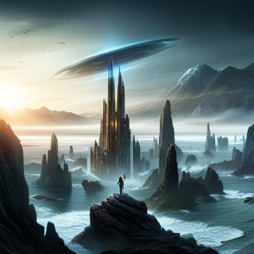 Epic Alien Weapon: Detailed Digital Matte Painting
