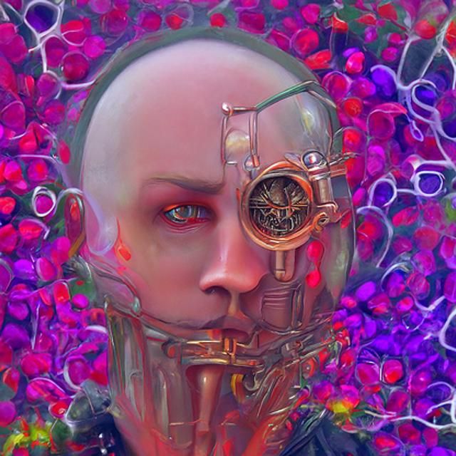 Steampunk Techno-Spirit in Astral Space: Digital Painting