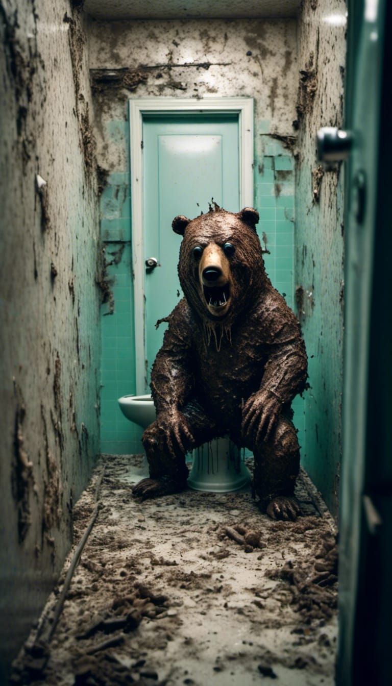 Disfigured Creature Emerges from Dirty Toilet