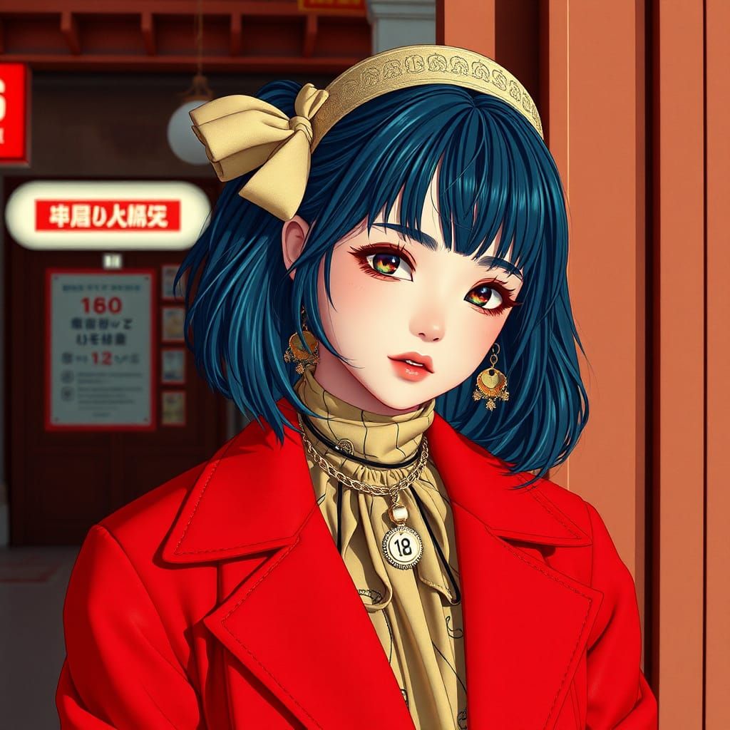 1980s Fashion in Anime Art Style