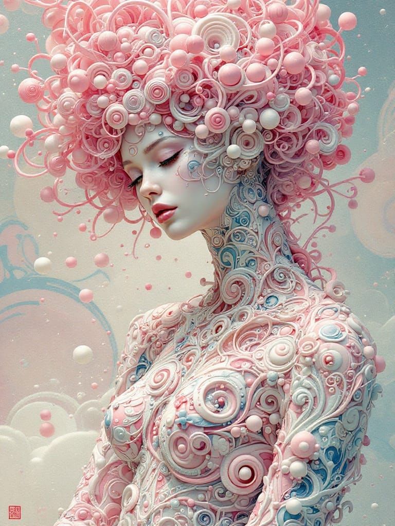 Ethereal Goddess in Cosmic Dreamscape