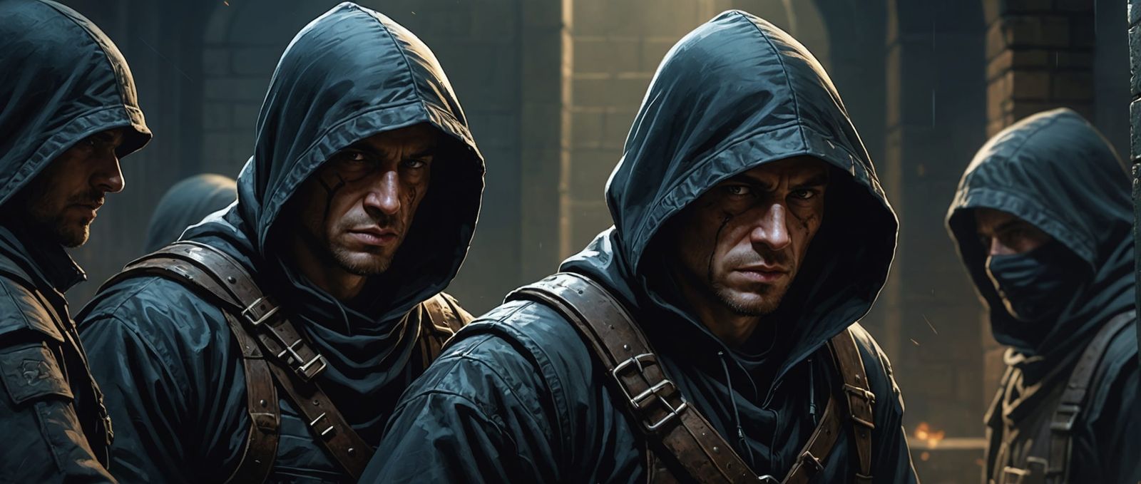 Hooded Prisoner Arrest: Grimdark Fantasy Confrontation