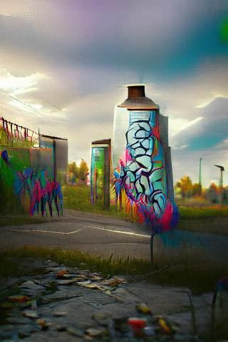Colorful Graffiti Art on Brick Wall