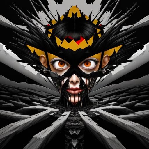 Fragmented Face: A Surreal Digital Collage