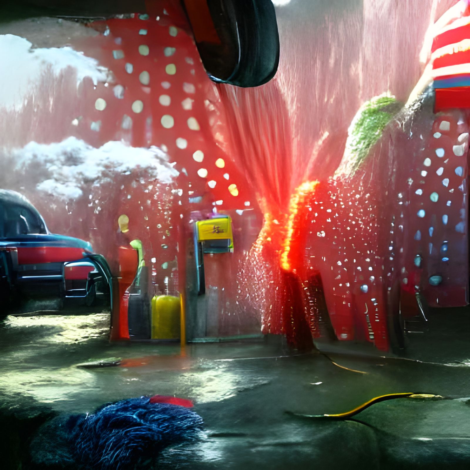 AI Generated Car Wash Scene
