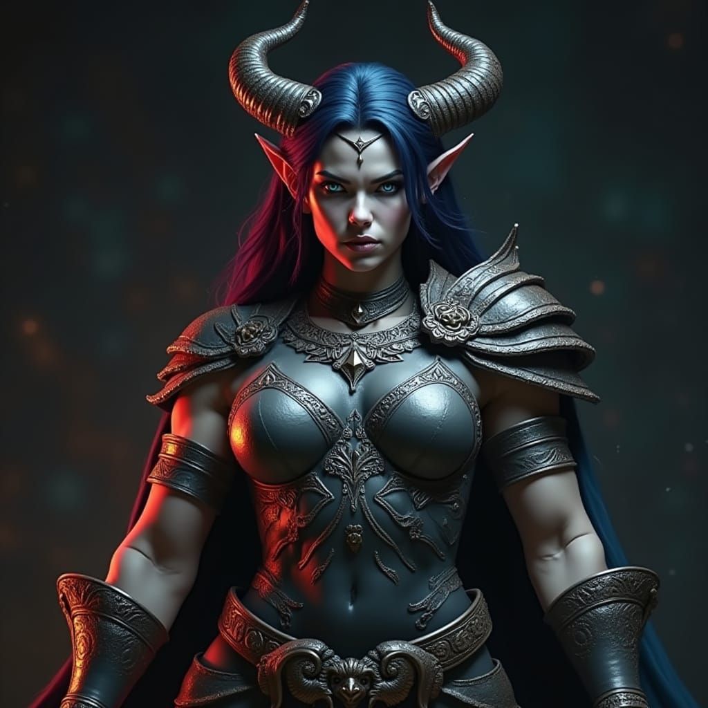 Hyperrealistic Drow Warrior in Dark, Moody Aesthetic