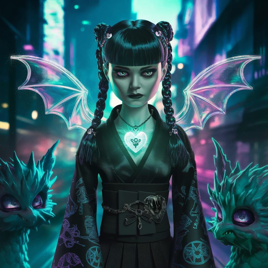 Wednesday Addams as Heartpunk Bratz Doll