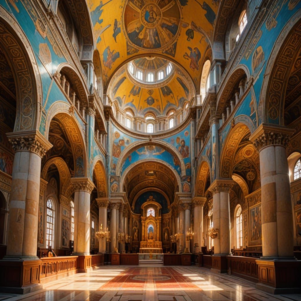 Majestic Orthodox Cathedral with Modern Byzantine Twist