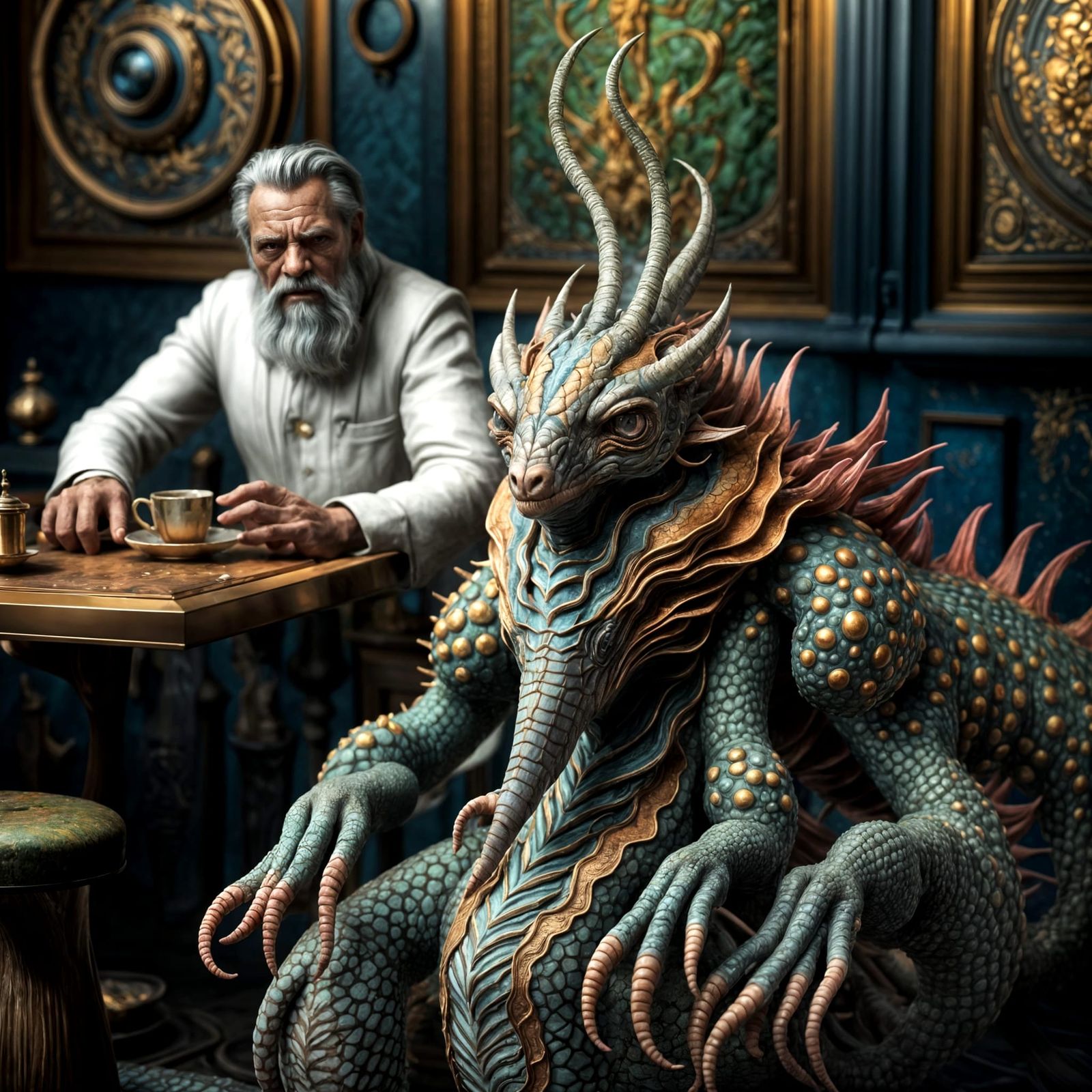 Exotic Alien Creature in a Bizarre Landscape