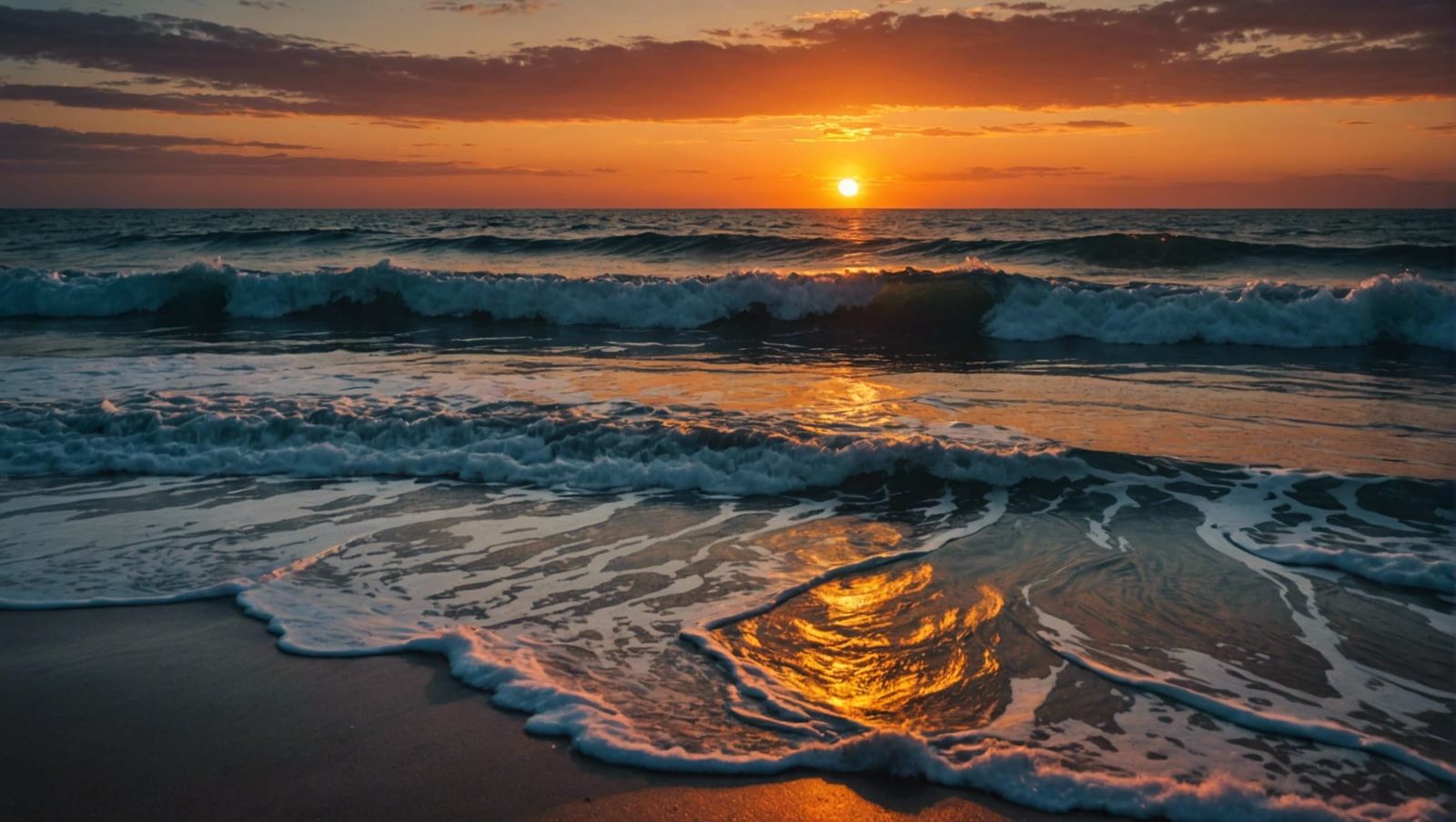 Vibrant Ocean Sunrise with Cinematic Lighting