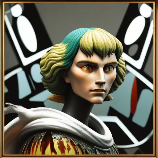 Galaxies in Murano Glass Shards: Photorealistic 3D Render