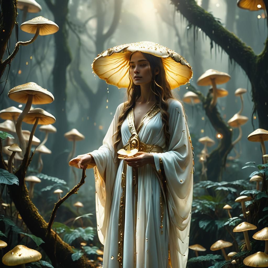 Mystical Woman in Jungle: Digital Matte Painting