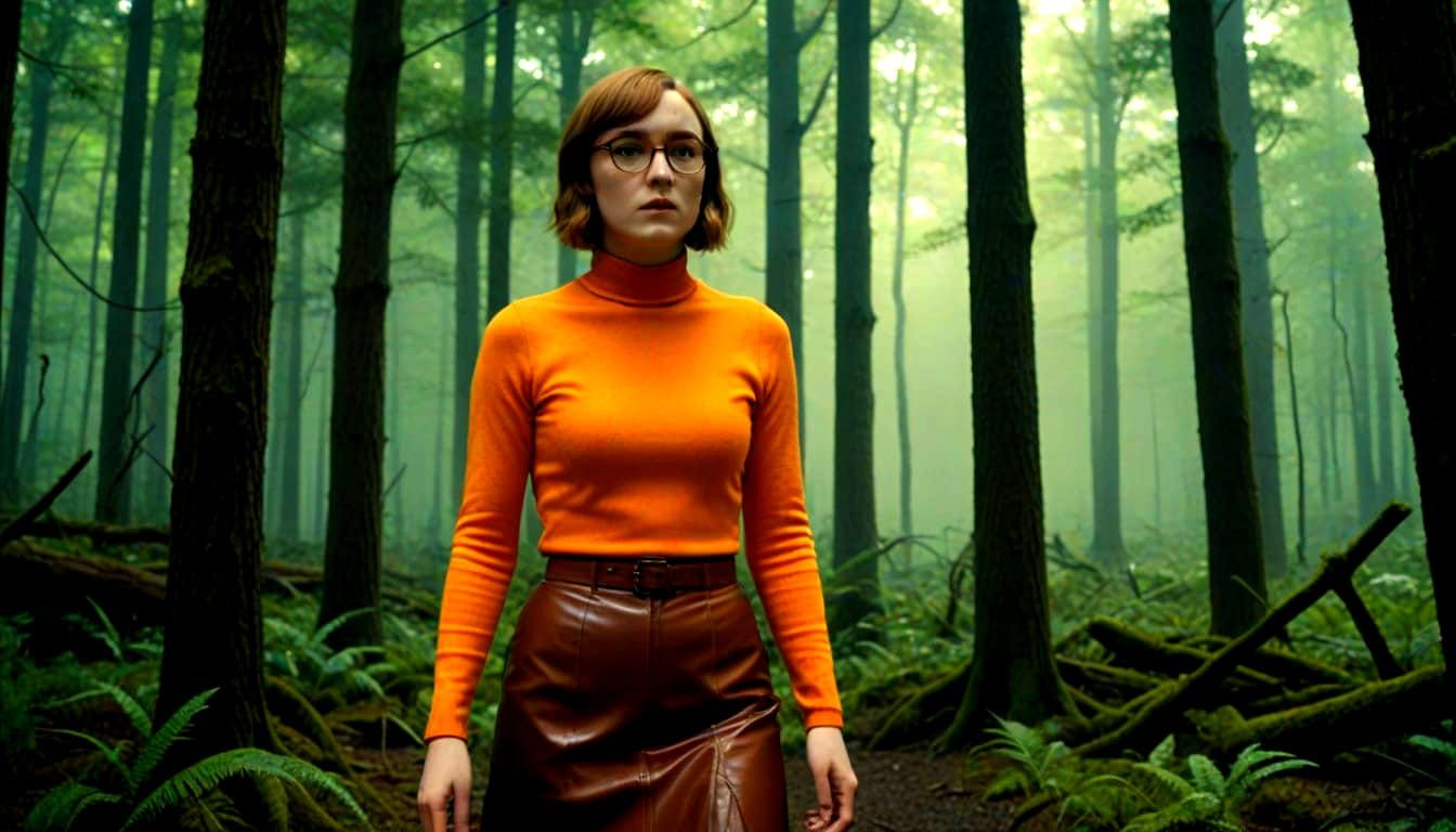 Saoirse Ronan as Velma Dinkley in a Moody Forest Setting