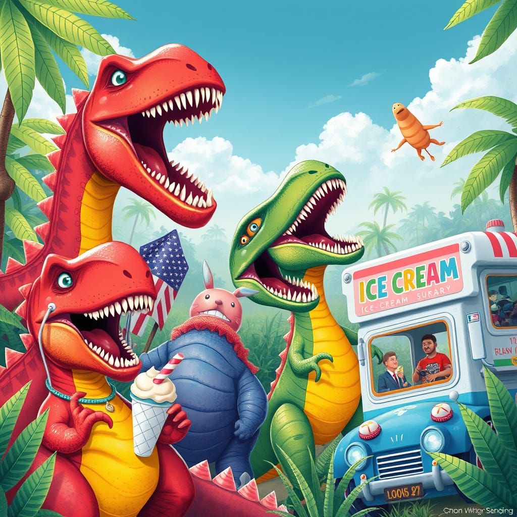 Dinosaurs' Ice Cream Jungle Adventure