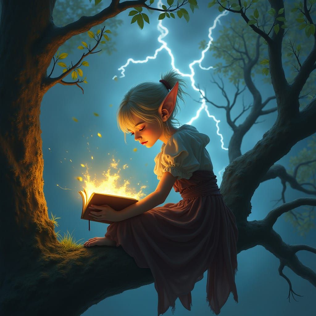 Mystical Elf in Whispering Woods