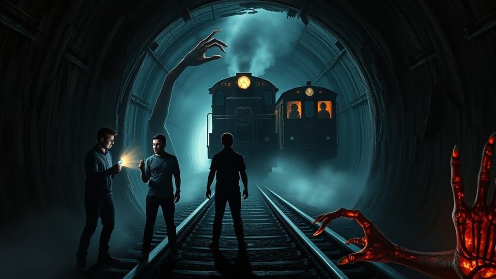 Frozen Terror in Abandoned Railway Tunnel