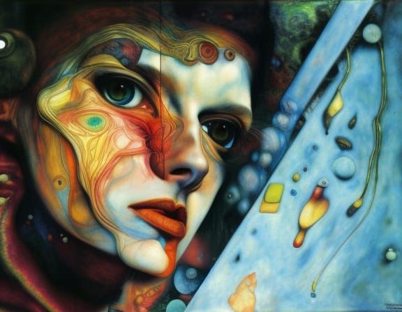 Surreal Steampunk Portrait in Imperial Colors