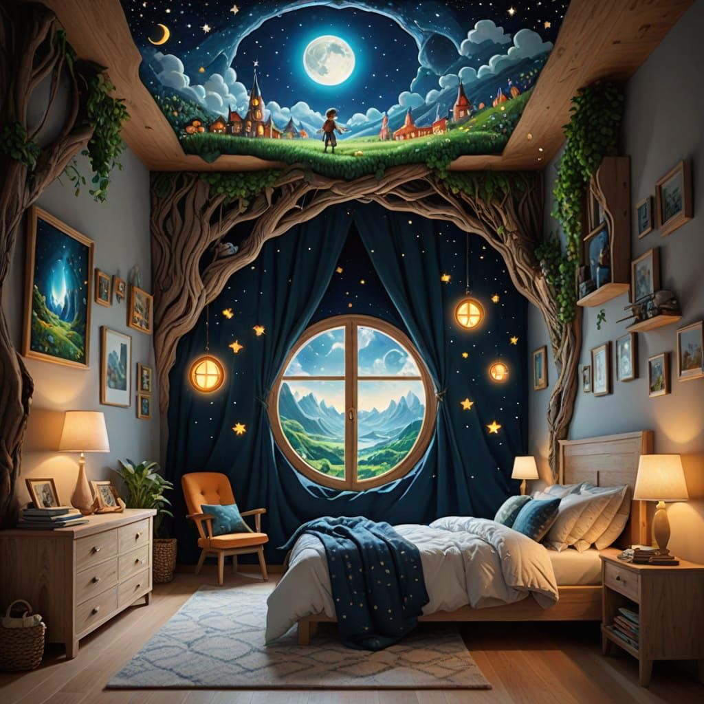 Boy's Magical Dream Portal to Fairytale Land