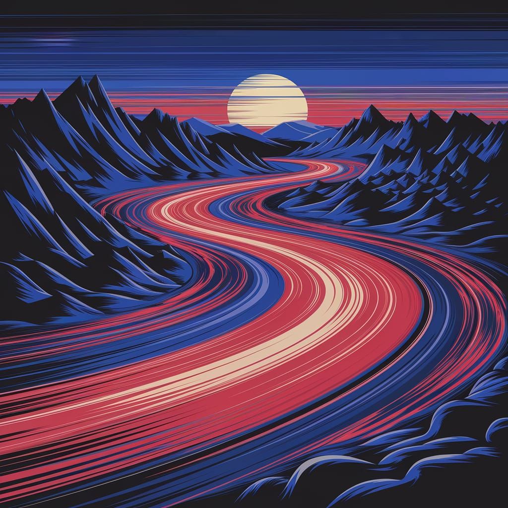 Spicy Red Old Lava Abstract Texture Gouache