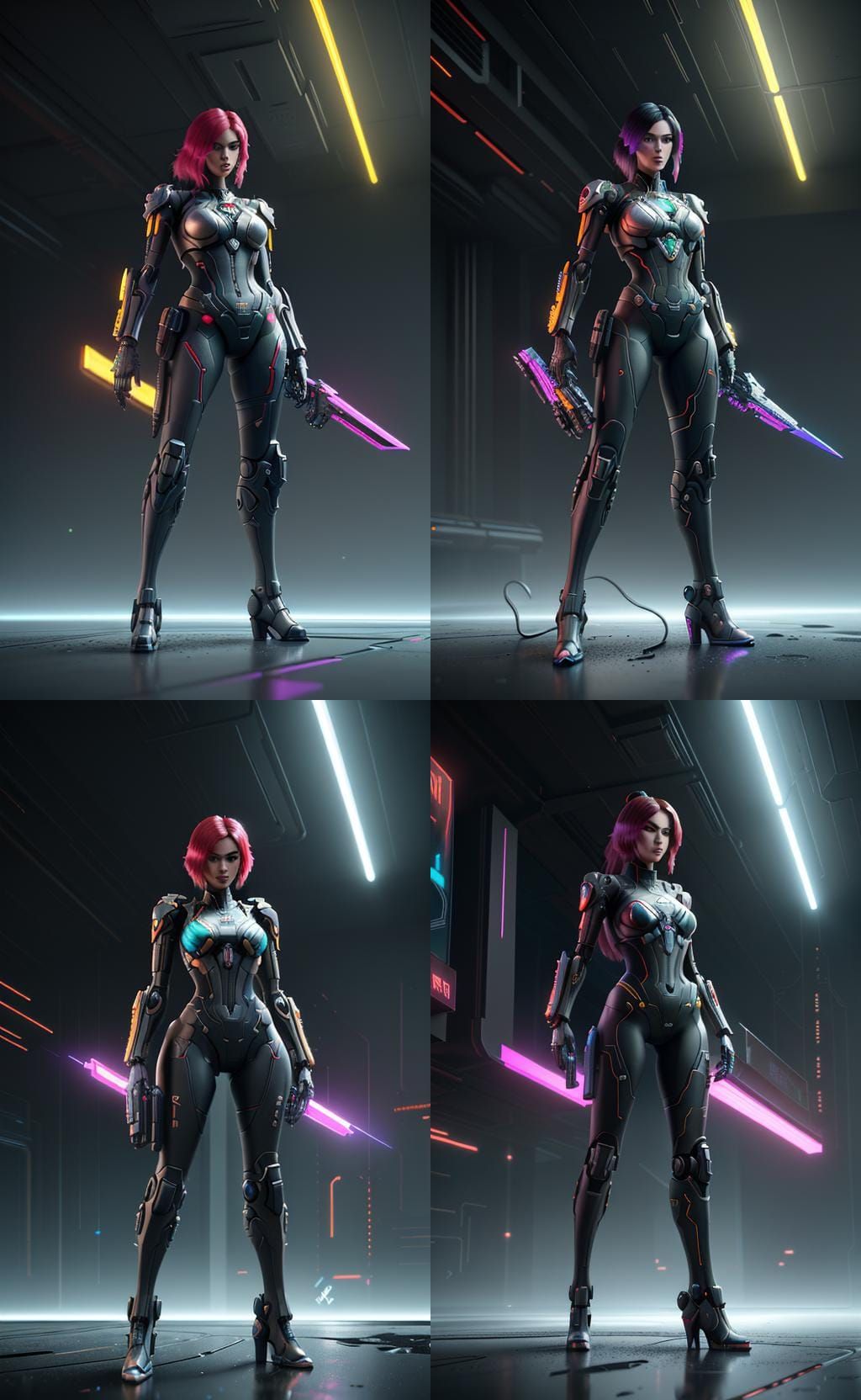 Nintendo Switch as Anime Girl in Cyberpunk Style