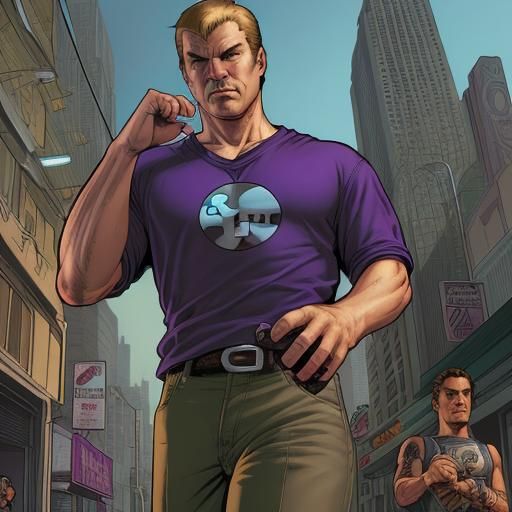 Comic Book Art Illustration in Style of Brooks and Mumford