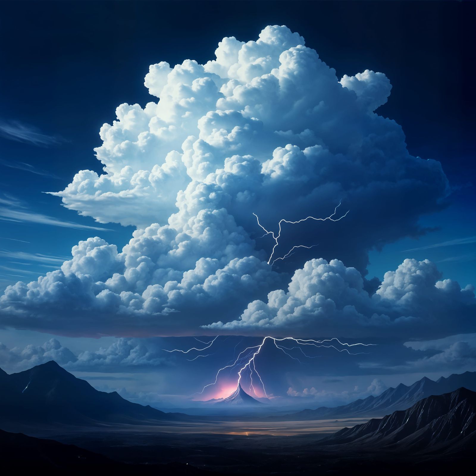 Dramatic Lightning Storm in a Turbulent Sky