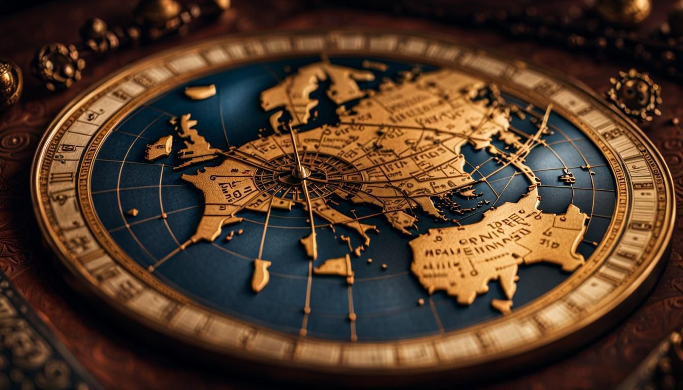 Detailed Mappa Mundi in Photorealistic Style