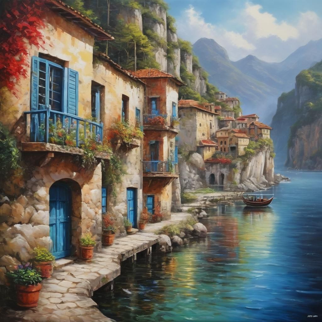 Oil Painting of World's Most Beautiful Places