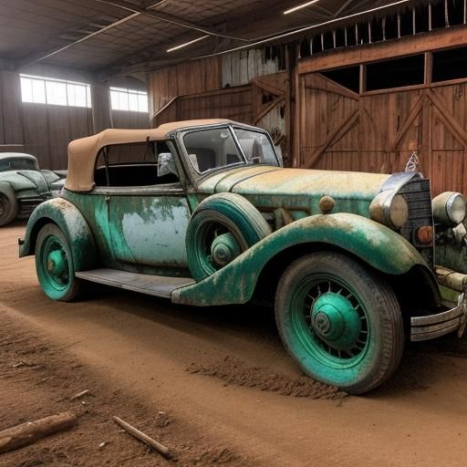 Rare 1936 Mercedes Barn Find in Neon Lights