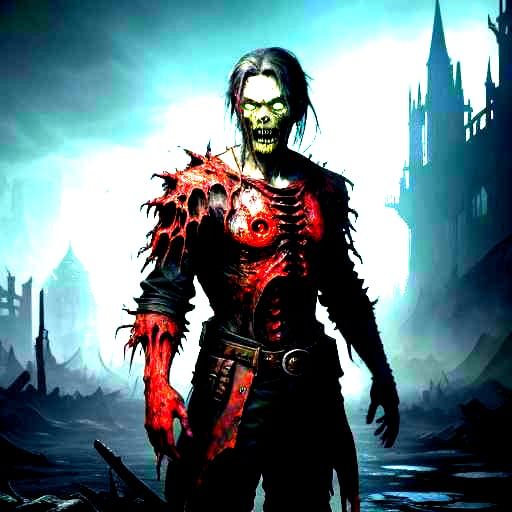 Detailed Zombie Matte Painting in 8K Resolution