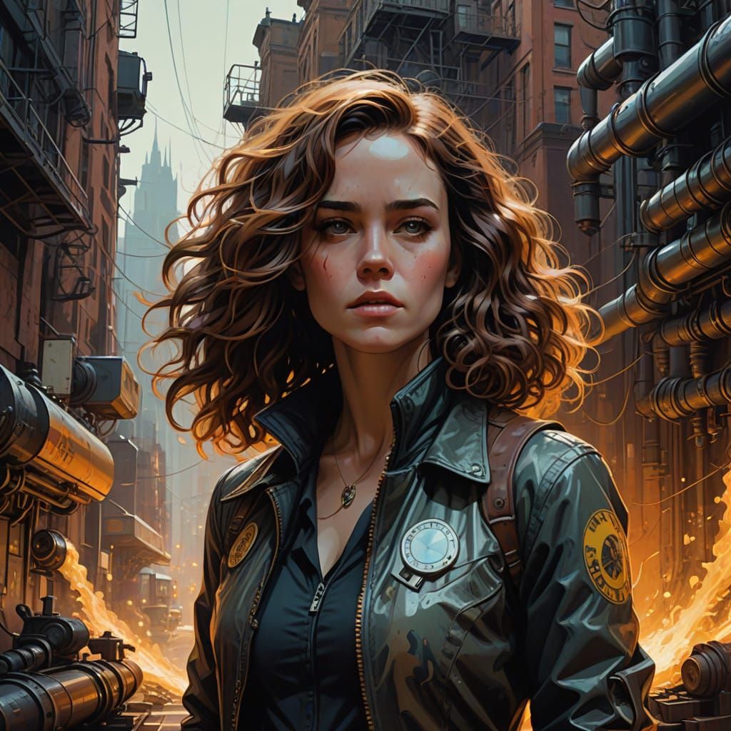 Steampunk City Siren Ignites with Graffiti Mural