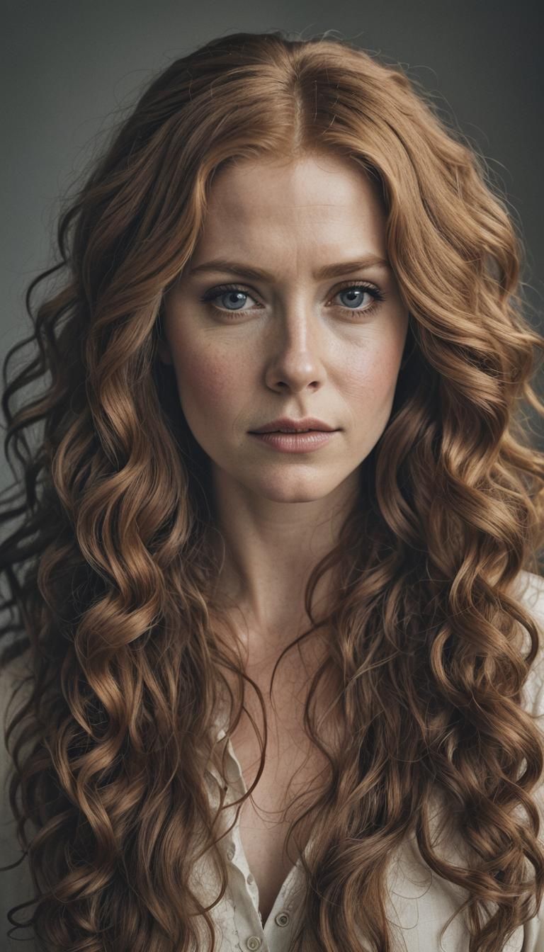 Amy Adams Portrait in Hyperdetailed Ringlets