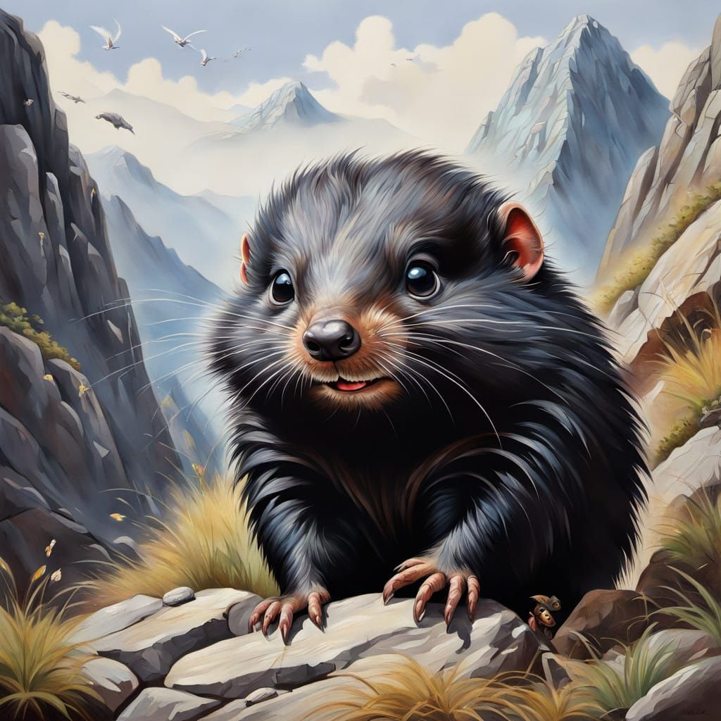 Gargantuan Mole Erupts from Mountain