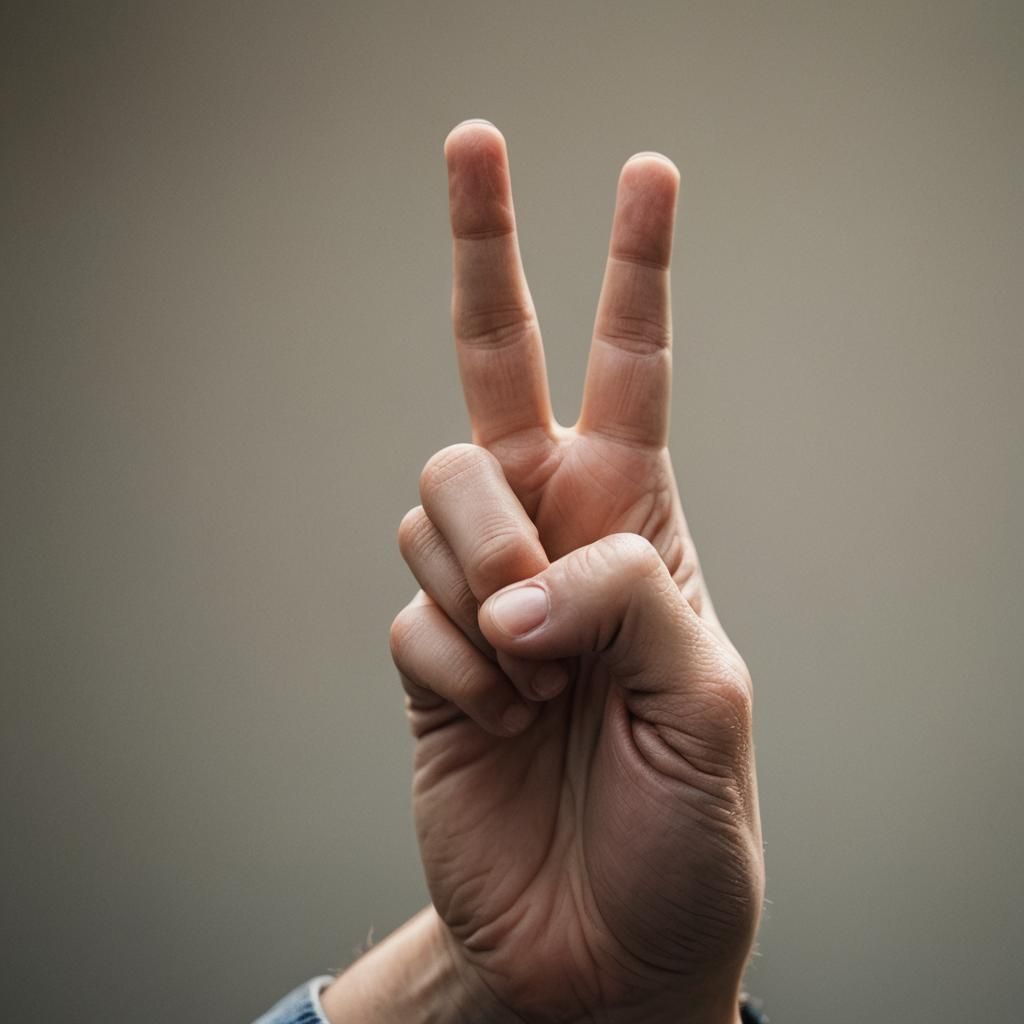 Provocative Portrait Photograph with Expressive Gesture