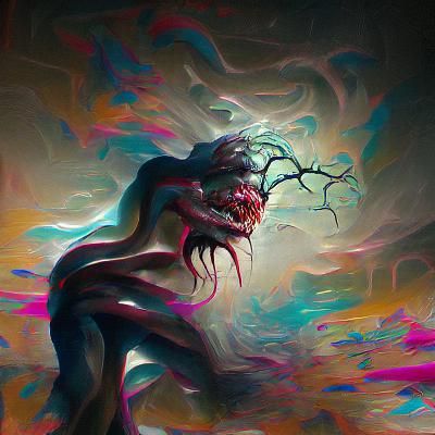Sinister Twisted Creation in Fantasy Art Style