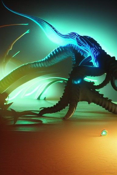 Epic Battle: Bioluminescent Beasts vs. Nephilim Millipede