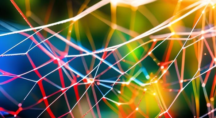 Detailed Neurocenter Network with Bokeh and Natural Lighting