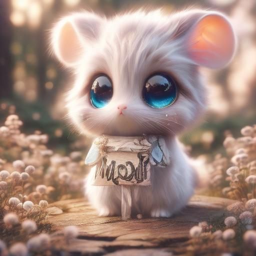 Fluffy Cottonball Mouse