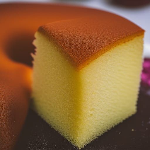 Delicious Sponge Cake in Natural Lighting